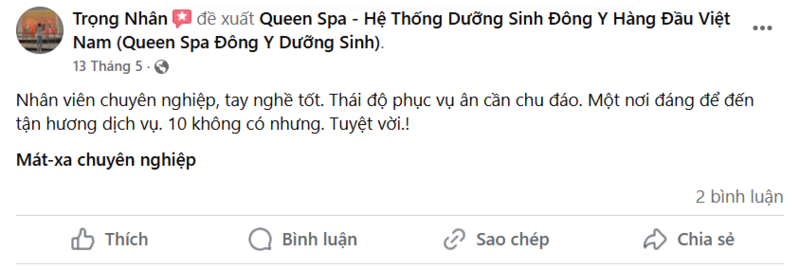 Lời chia sẻ từ anh Trọng Nhân 